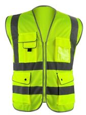 Mesh High Visibility Safety Vest, ANSI/ ISEA 107-2010 With 5 Pockets
