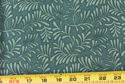 24" Long, Green Ferns on Dark-Green Cotton, Thimbleberries/Laura's Garden,P4609 - Image 1 of 4