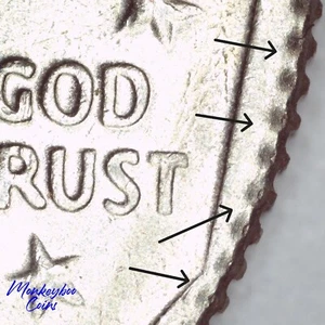 1979 S Susan B. Anthony Dollar - Obverse Collar Clash - Rare Error Coin - Picture 1 of 7