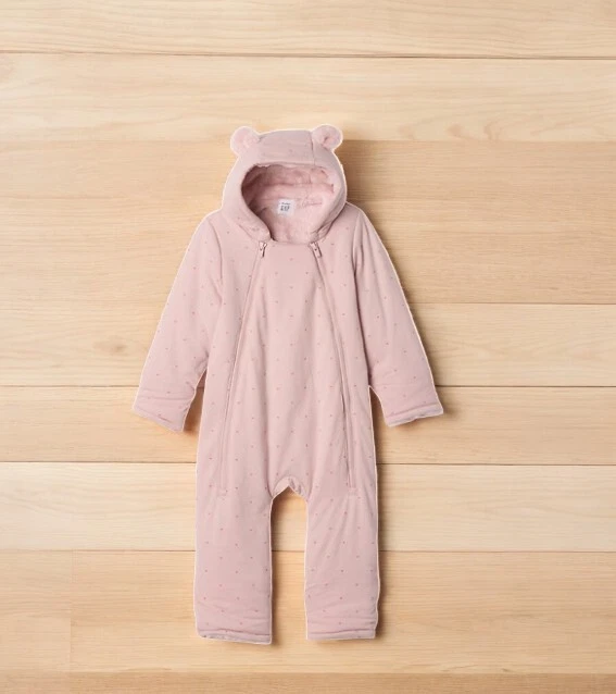 Baby Gap Baby Sherpa Bear Una Pieza, Rosa Primitivo, Varios Foto 1 de 1