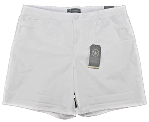 Wit & Wisdom Ab-Solution White Cotten Blend Jean Shorts Womens Size 16 - Picture 1 of 8
