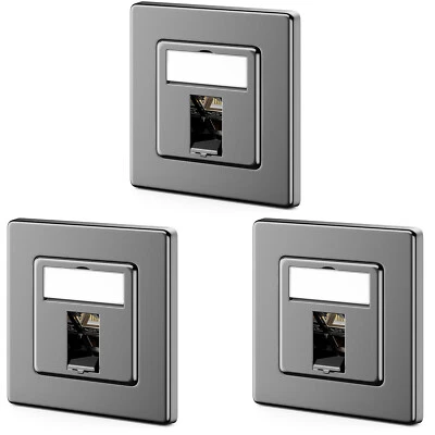 3x CAT 7 Netzwerkdose Unterputz Datendose DSL LAN Dose + 3x CAT 7 Keystone Modul - Bild 1 von 4