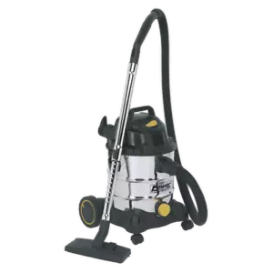 Vacuum Cleaner Industrial Wet & Dry 20L 1250W/110V Stainless Drum | PC200SD110V - Picture 1 of 1