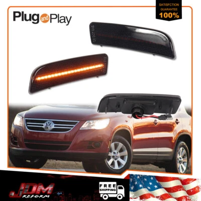 Комплект из 2 светодиодных передних габаритных огней желтого цвета для Volkswagen Tiguan 2009-2017 годов выпуска - Изображение 1 из 4