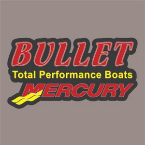 Bullet Boats red and yellow Carpet Graphic Decal Sticker for Fishing Bass Boats - Bild 1 von 1