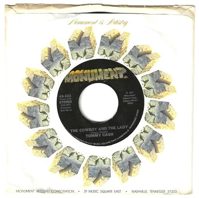 Tommy Cash – The Cowboy and the Lady b/w Lady, I Love You – 1977 *RARE* 45 - Image 1 of 3