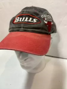 Vintage Chicago Bulls TEI Twins Strapback Hat Spellout Embroidered Logo Cap - Picture 1 of 11