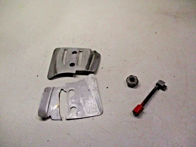 Placa de riel de motosierra Homelite 360 OEM, tensor de cadena y tuerca de barra Foto 1 de 4