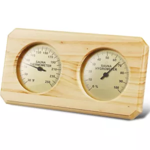 Sauna Thermometer Fahrenheit Hygrometer Gauge 2in1 Indoor Home Sauna Thermostat - Picture 1 of 4