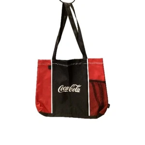 Coca Cola Mesh Tote Bag Shopping Beach Park Pocket Canvas NWOT - Picture 1 of 7