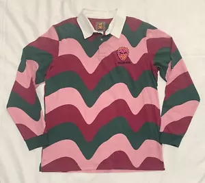 Neu Killer Acid Alien California Polo Rugby Shirt Herren Größe Large L/S wellige Farbe - Bild 1 von 6