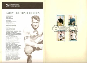 #3808-#3811 First Day Ceremony Program 37c Early Football Heros Stamps - Picture 1 of 1
