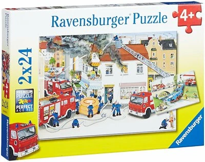 Ravensburger Busy Fire Brigade 2x24pc Puzzle RB08851 - image 1 of 3