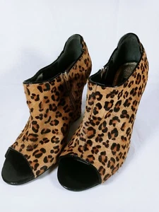 Nina New York Botines Plataforma Estampado Leopardo Botines Zapatos Tacones Talla 7M (010) - Imagen 1 de 10