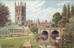 Oxford Magdalen College & Bridge AR Quinton J Salmon 1355 - Picture 1 of 2