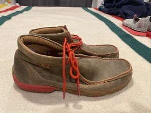 Twisted X Chukka Driving Moc Womens 10.5M Brown Leather Ankle Boots Lace Up - Picture 1 of 8