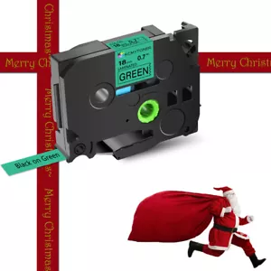 1PK GREENCYCLE 0.7" Label Tape for Brother TZ741 TZe741 PT H500LI P700 P750 E300 - Picture 1 of 8