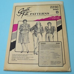 Great Fit pattern 2230 shirt vintage 1985 uncut ff 38-60 - Picture 1 of 1