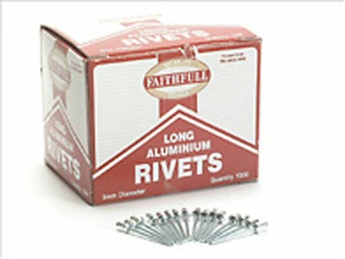Faithfull - Rivetti lunghi in alluminio, 3 mm, confezione da 1.000 (j0T) - Immagine 1 di 1