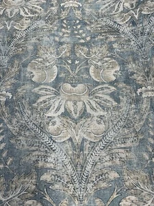 GP & J Baker Lapura Damask Blue Coromandel Fabric Remnant 1.9 Metres - Picture 1 of 4