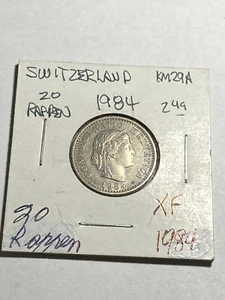 1984 Switzerland 20 Rappen - Picture 1 of 2