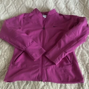 Chaqueta Nike Dri Fit Mujer Pequeña Rosa Bolsillos con Cremallera Swoosh Pista Atlética - Imagen 1 de 11