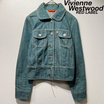 Chaqueta de mezclilla VIVIENNE WESTWOOD para mujer vintage etiqueta roja cuello redondo orbe Foto 1 de 4