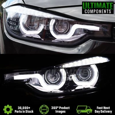 Angel Eye Headlights BMW 3 Series F30 2011-2015 LED DRL Halo Gloss Black Edition - Image 1 of 4