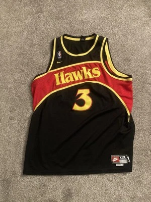 RARE NIKE TEAM REWIND SWINGMAN ATLANTA HAWKS SHAREEF ABDUR-RAHIM Jersey XXL  +2L - Image 1 of 4