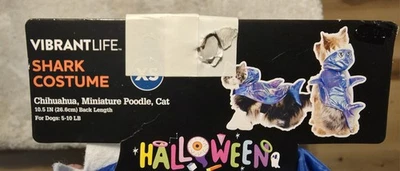 Nip Vibrant Life Xs Iridescent Shark Halloween Costume Chihuahua Cat Poodle - Image 1 of 3