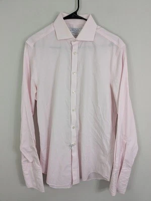 Camisa de vestir Charles Tyrwhitt para hombre 16 rosa puño francés abotonada manga larga Foto 1 de 4