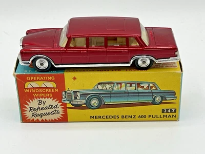 Corgi 247 Mercedes-Benz 600 Pullman Limusina Rojo Metálico 1964-69 De Colección Foto 1 de 4