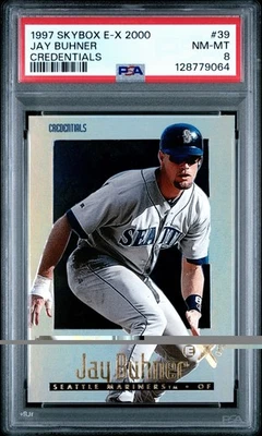 Fleer Skybox E-X 2000 1997 Jay Buhner #39 credenciales/299 como nuevo SP PSA 8 Foto 1 de 2