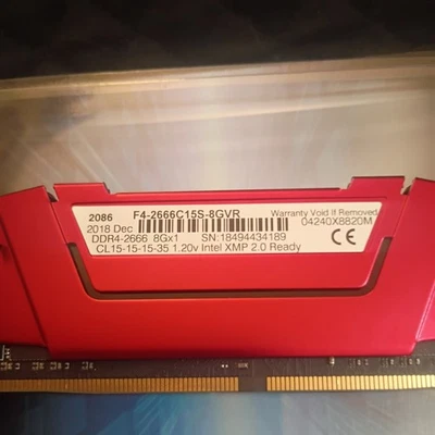 G.Skill 8GB Ripjaws V Series DDR4 PC4-22400 2800MHz 1.25 Intel XMP 2.0 - Image 1 of 4