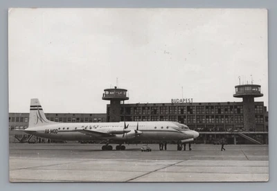 Malev Hungarian Ilyushin IL-62 Budapest Airport Airline Issue Postcard Vintage - Image 1 of 2