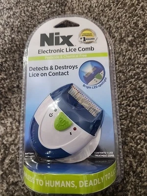 Pente eletrônico para piolhos Nix – detecta, mata e remove piolhos instantaneamente - Novo em folha - Imagem 1 de 2