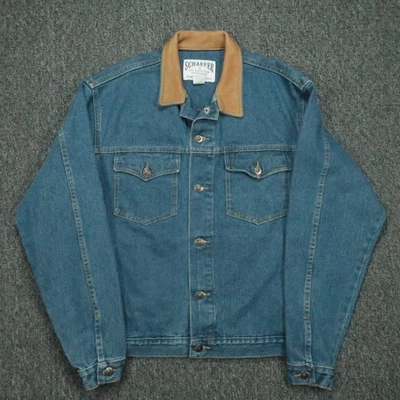 Schaefer Outfitter Jacket Mens Medium Blue Legend Denim Western Button 581 - Image 1 of 4
