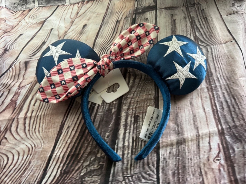 Disney Parks Mickey Minnie Mouse Americana America USA Stars Ears Headband