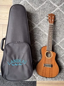 Lanikai MAS-CEC Mahogany Concert Electro Cutaway Ukulele Incl Styrofoam Case - Picture 1 of 12