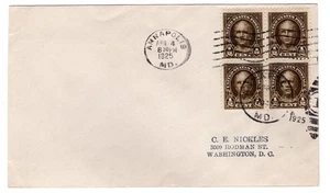 #551 Nathan Hale 1925 FDC Nickles - Scarce Unofficial City - Annapolis MD - Picture 1 of 2