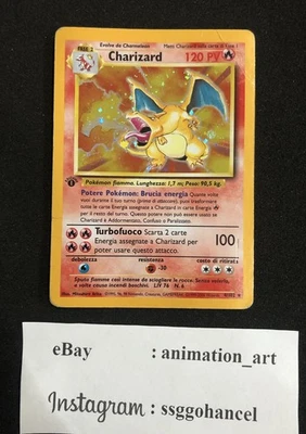 ITALIAN BASE SET 1ST EDITION CHARIZARD HOLO PRIMA EDIZIONE - Image 1 of 2