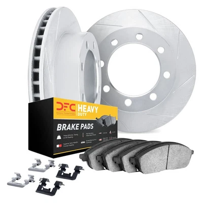 For Ford F-250 80-94 DFC Slotted Front Brake Kit w Heavy Duty Brake Pads - Изображение 1 из 3
