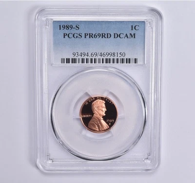 PR69 RD 1989-S Lincoln Memorial Cent PCGS Blue Lbl *6524 - Image 1 of 4