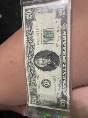 1963 a Fowler $20 US Chicago G Federal Reserve Note Series 1963A, Uncirculated - Image 1 of 2