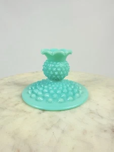 VTG Fenton Turquoise Milk Glass Hobnail Candle Holder REPLACEMENT ONLY - Picture 1 of 7