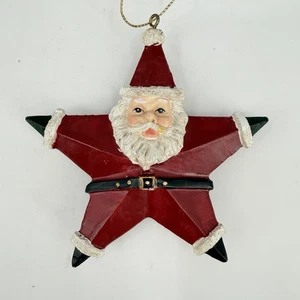 Kurt Alder Santa Claus Star Christmas Ornament Resin Folk Art Country Farmhouse - Picture 1 of 12