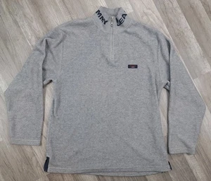 Vtg Tommy Jeans Quarter Zip Fleece Y2k Pullover Gray Sweater Men's Size Medium - Picture 1 of 11