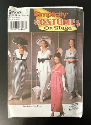Simplicity 9699 Costumes On Stage Titanic/1910 Outfit Pattern Misses 14-20 Uncut - Image 1 of 2