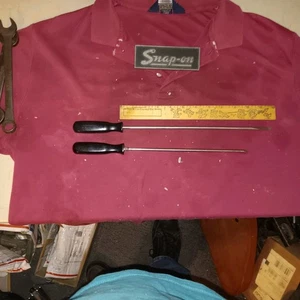 Vintage Snap On Extended Screwdrivers (2) Phillips 9.5" And Straight 11.5" - Picture 1 of 4
