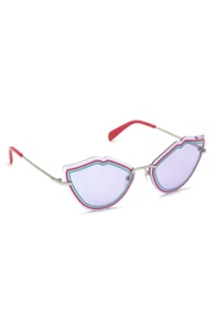 $295 - EMILIO PUCCI 64mm Cat Eye Sunglasses in Shiny Palladium / Violet - Picture 1 of 3
